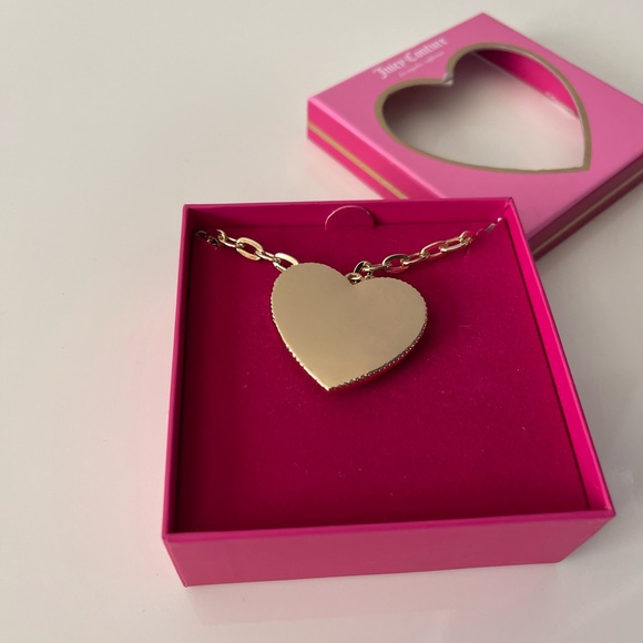 Juicy Couture Gold Necklace with Pink Heart Pendant - Picture 5 of 6